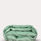 Classic Percale Duvet Cover- Jade Green with White Piped Edge