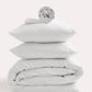 Sateen Stripe - Core Bedding Set (Flat) - White