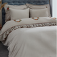 Embroidered Duvet Cover Set - Beige