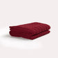 Braid Cable Knitted 100% Cotton Blanket - Burgundy - Ocoza