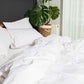Classic Percale - Core Bedding Set - White with Peach Piped Edge