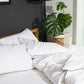 Classic Percale - Core Bedding Set - White with Anthracite Piped Edge