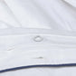 Classic Percale - Core Bedding Set - White with Navy Blue Piped Edge