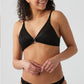 Lined Buckle Bra Panty Set - Black