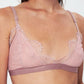 Athena Bralette Triangle Lace Bra - Pink & Lilac
