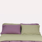 Reversible Percale Duvet Cover- Sage Green & Lilac