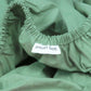 Classic Percale - Fitted Sheet Set- Jade Green with White Piped Edge