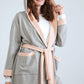 Dressing Gown - Grey & Pink