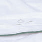 Classic Percale - Duvet Cover Set - White with Jade Green Piped Edge