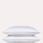 Classic Percale Pillowcase 2pcs- White with Jade Green Pipe Edge