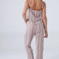 Printed Pyjama Set - Pink Striped