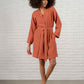 Muslin Cotton Bathrobe - Terracotta