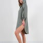 Cocoon Cotton Poncho-Green