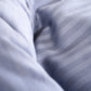 Sateen Stripe Flat Sheet Set - Dark Grey