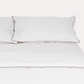 Classic Percale Pillowcase 2pcs- White with Anthracite Pipe Edge