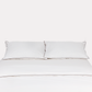 Classic Percale - Core Bedding Set - White with Anthracite Piped Edge
