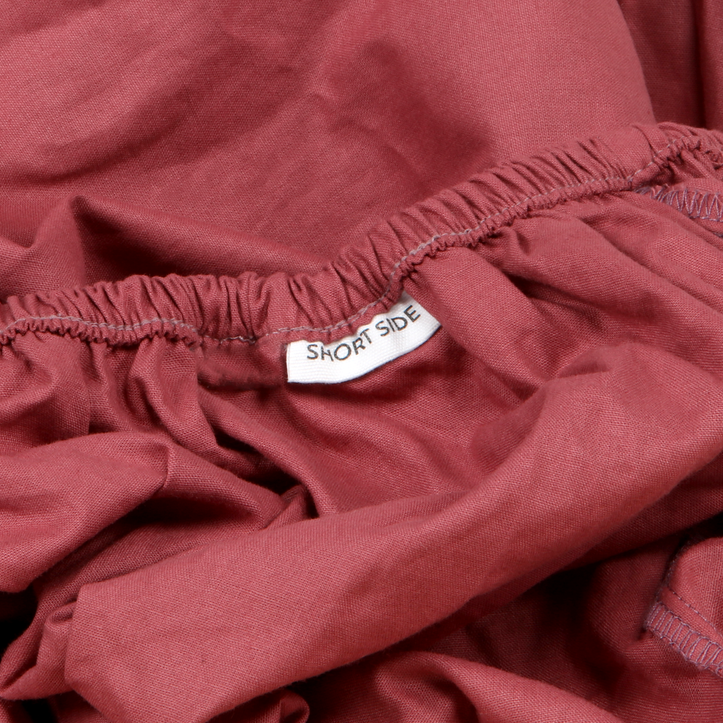 Classic Percale Fitted Sheet- Carmine