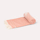 Cotton Monochrome Peshtemal Towel - Apricot