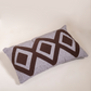 Zigzag Embroidery Cushion Cover - Brown
