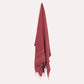 Stone Cotton Throw - Burgundy