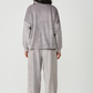 Long Sleeve Velvet Pyjama Set - Grey