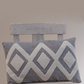 Zigzag Embroidery Cushion Cover - Crayola & Dark Grey