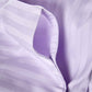 Sateen Stripe - Core Bedding Set - Lilac & Grey