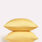 Sateen Stripe Pillowcase 2pcs - Gold