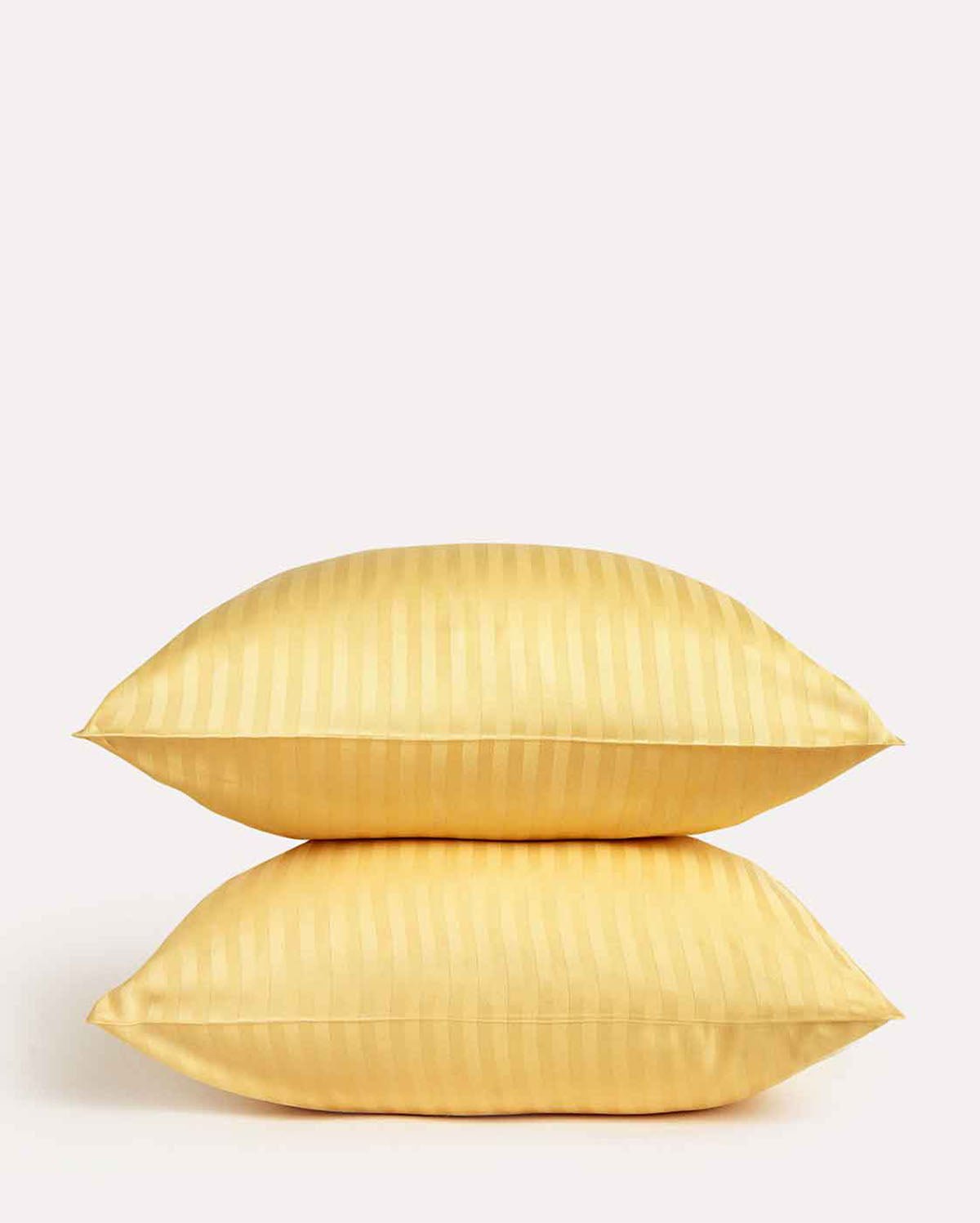Sateen Stripe Pillowcase 2pcs - Gold