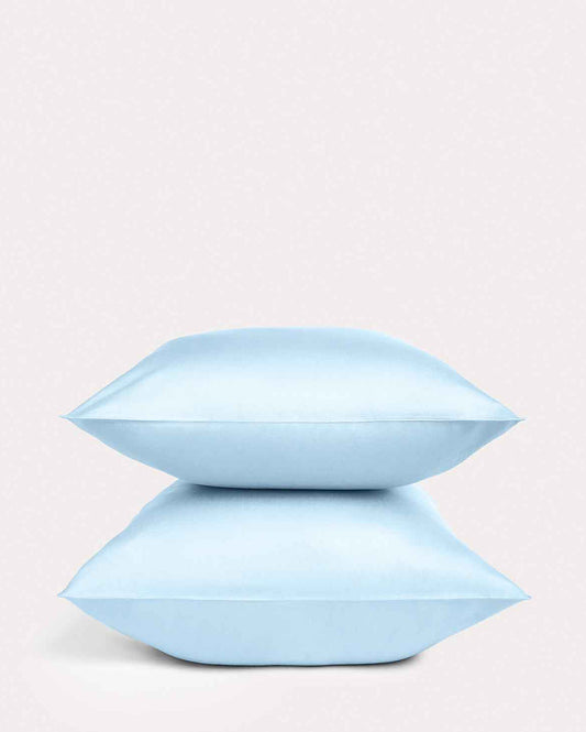 Lavish Sateen Pillowcase 2pcs - Baby Blue