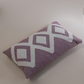 Embroidered Cushion Cover - Pink & Ecru (-)