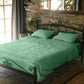 Classic Percale - Core Bedding Set - Jade Green with White Piped Edge
