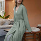 Muslin Cotton Bathrobe - Sage Green