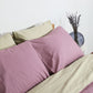 Reversible Percale Duvet Cover- Sage Green & Lilac