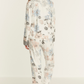 Flower Printed Pyjama Set - Ecru