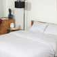 Classic Percale - Core Bedding Set - White with Peach Piped Edge