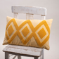 Zigzag Embroidery Cushion Cover - Mustard & Blush